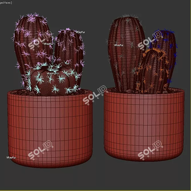 Evergreen Faux Flora Delights 3D model image 3