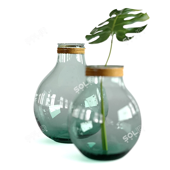 EcoGlass Asymmetrical Decor Vessel 3D model image 2