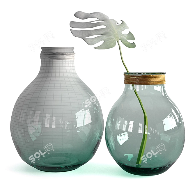 EcoGlass Asymmetrical Decor Vessel 3D model image 3