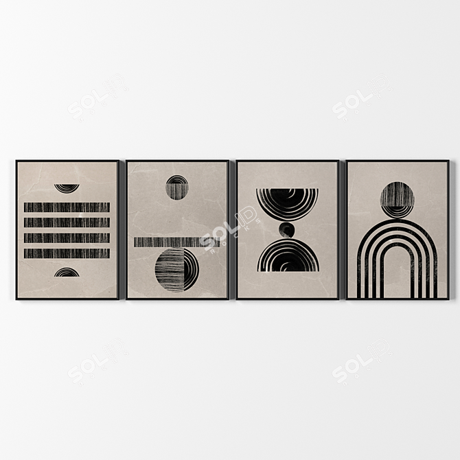 Modern Art Frames - Set of 1 3D model image 2