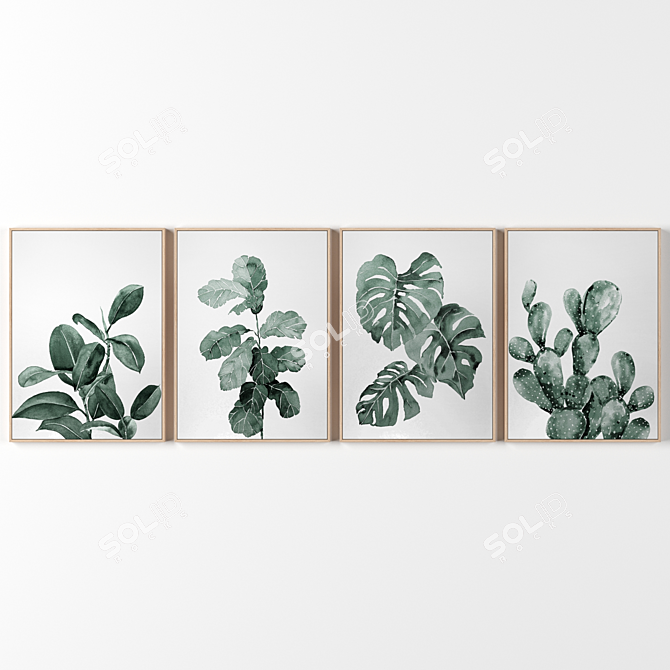 4 Frame Collection: 660x480mm Frames with Unwrapped UV Textures 3D model image 2