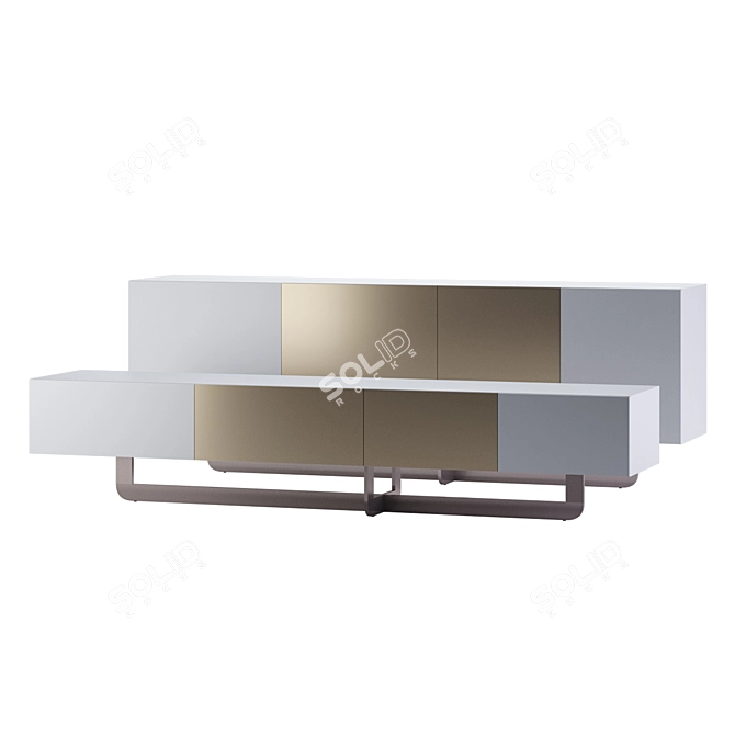 Garda Decor TV Stand & Chest of Drawers 3D model image 1