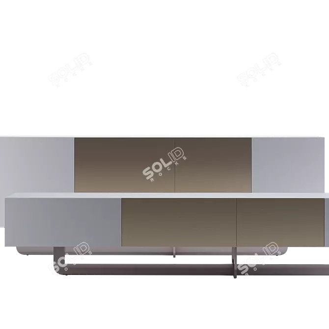 Garda Decor TV Stand & Chest of Drawers 3D model image 2