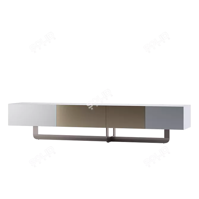 Garda Decor TV Stand & Chest of Drawers 3D model image 4