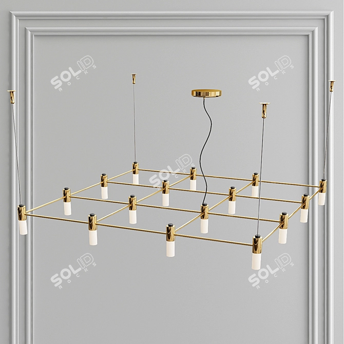 Elegant Tooy Quadrante Pendant Light 3D model image 3