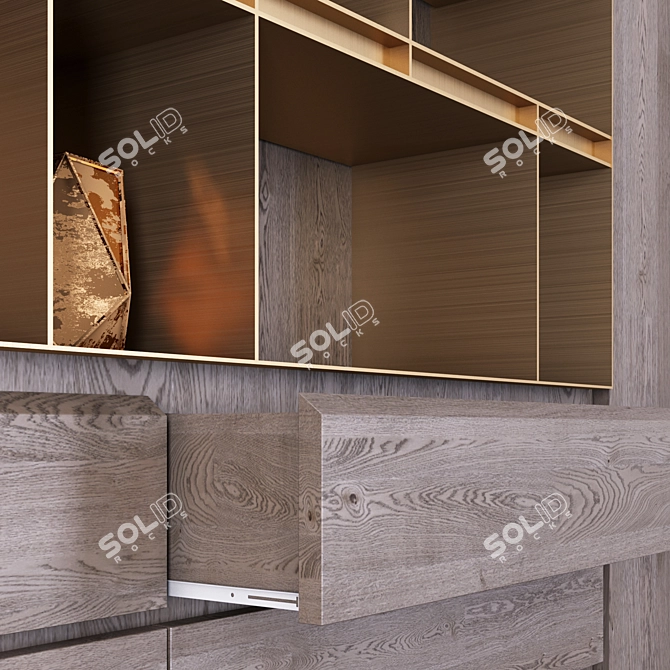 Versatile Bookcase with Illuminated Shelves 3D model image 4