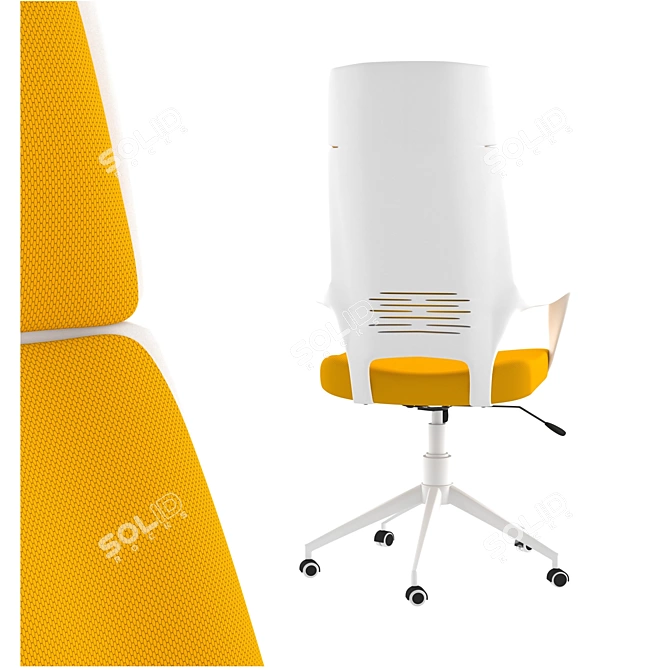 IQ White Personnel Chair: Dynamic & Modern 3D model image 2