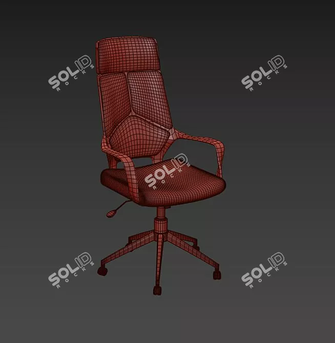 IQ White Personnel Chair: Dynamic & Modern 3D model image 3