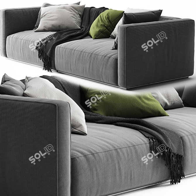 Stylish Poliform Shangai Sofa 3D model image 2