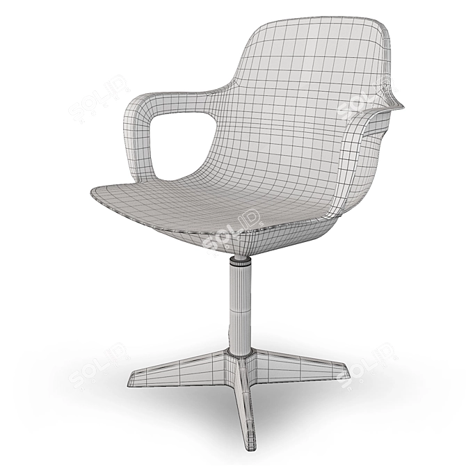 Ergonomic Odger Chair: Modern Anthracite Working Armchair 3D model image 3