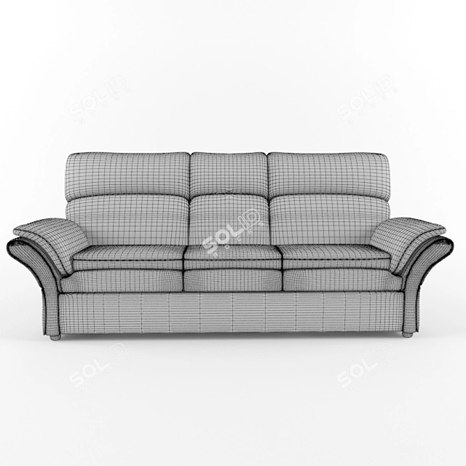 Oscar Wmebli 230 x 90: Elegant Wooden Sofa 3D model image 3