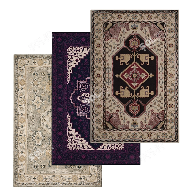  High-Quality Carpets Set 3D model image 1