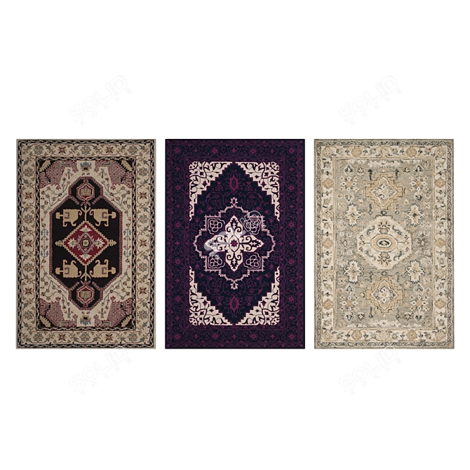  High-Quality Carpets Set 3D model image 3