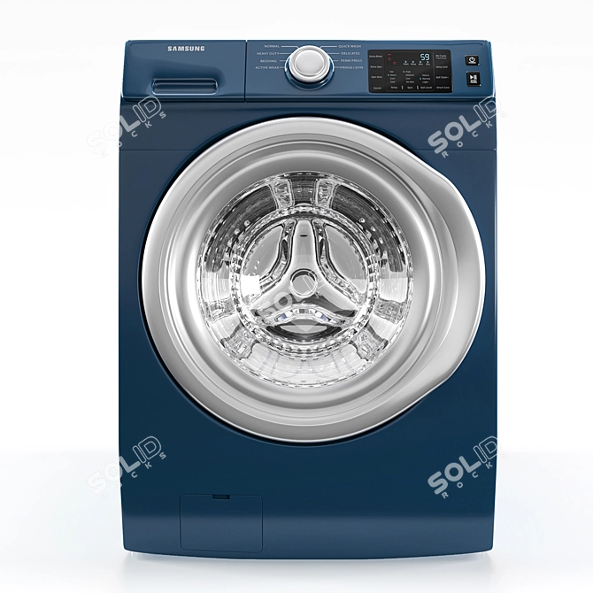 Samsung Front-Load Washer and Dryer: Powerful & Efficient 3D model image 2