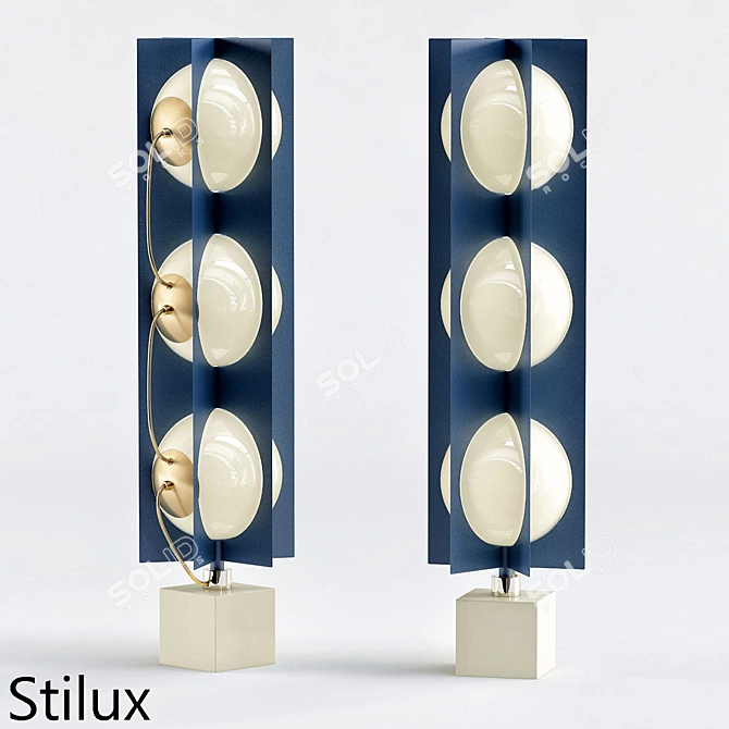 Vintage Stilux Table Lamp 3D model image 2