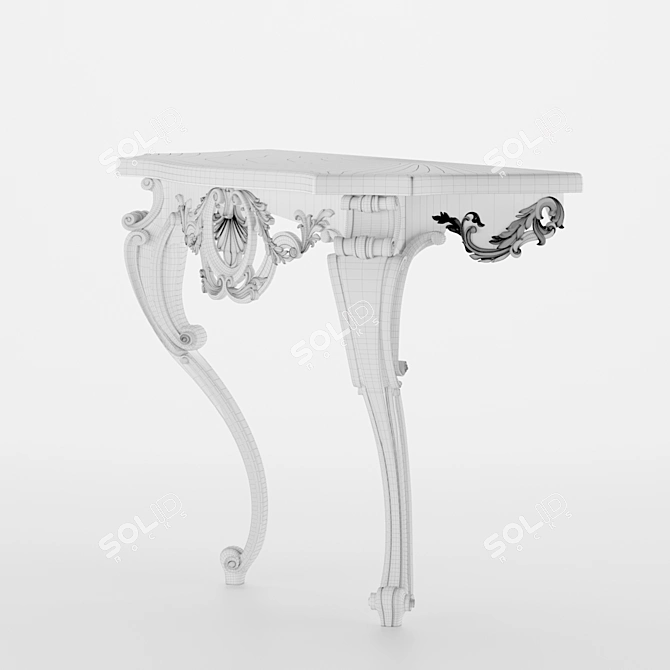 Ornate Console 3D model image 8