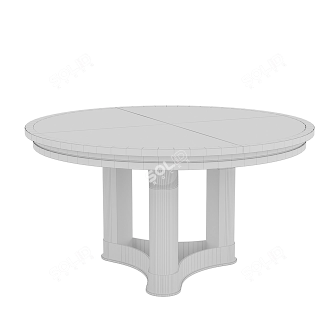 Amboise Walnut Table: Self-Storing Leaves 3D model image 4