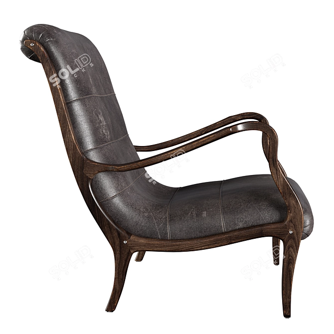 Elegant Tribeca Armchair 3D model image 2