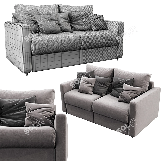 Trendy Italian Freedom Sofa 3D model image 3