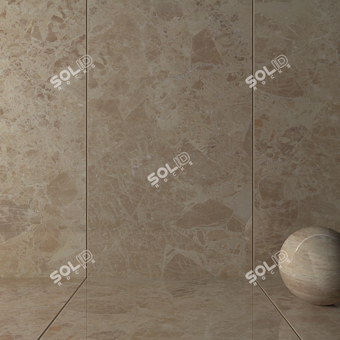 Emperador Gold Wall Tiles: Multi-Texture Design 3D model image 2