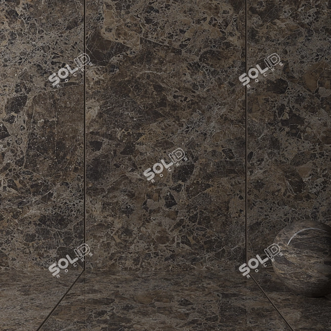 Emperador Olive Wall Tiles: Multi-Texture, HD Textures 3D model image 2