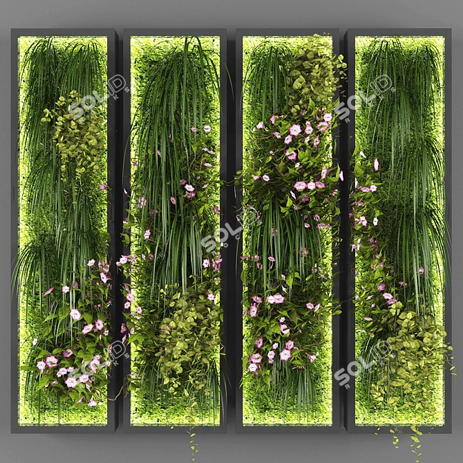 Versatile Vertical Green Wall 3D model image 1