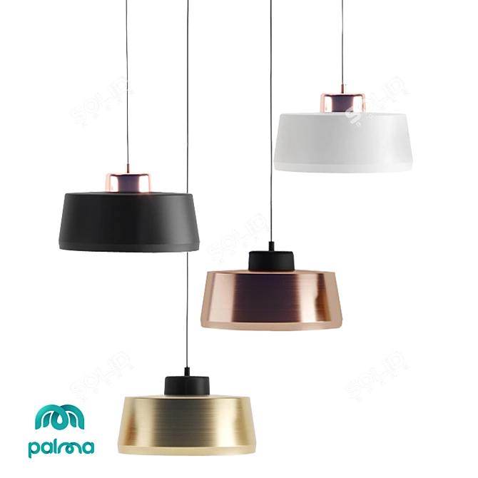 Elegant Palma Pendant Lamp 3D model image 2