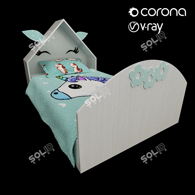 Cozy Dream Baby Bed 3D model image 1