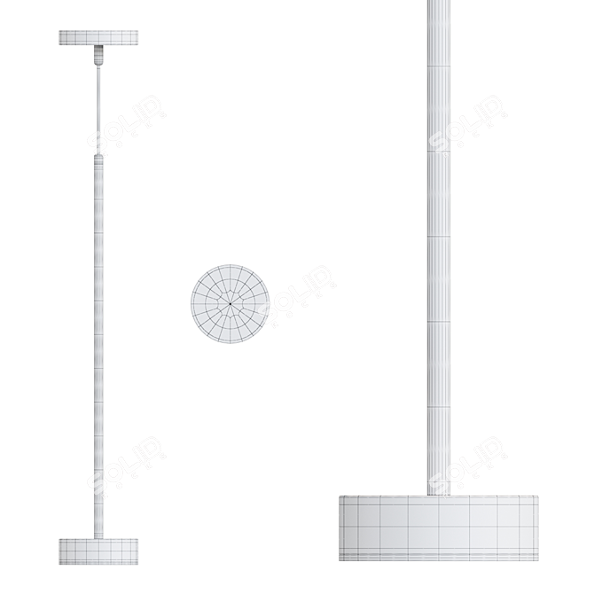 Scandinavian LED Pendant Lamp 3D model image 3