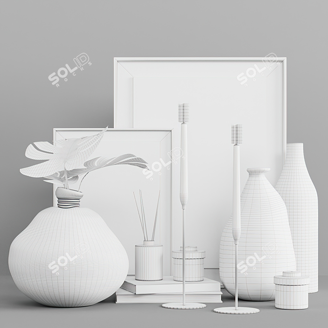 Infinite Noon Fashion Decor Set 3D model image 4