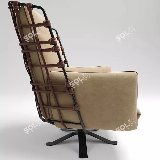 Cozy Cocoon Armchair: Perfect Relaxation 3D model image 2