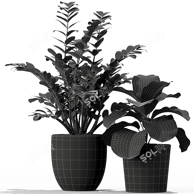 Diverse Greenery Assortment 3D model image 5