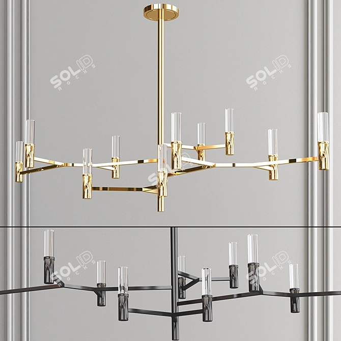 Roots Chandelier: Timeless Elegance for Your Ceiling 3D model image 1