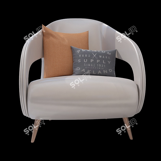 Cozy Comfort Single Sofa 3D model image 2