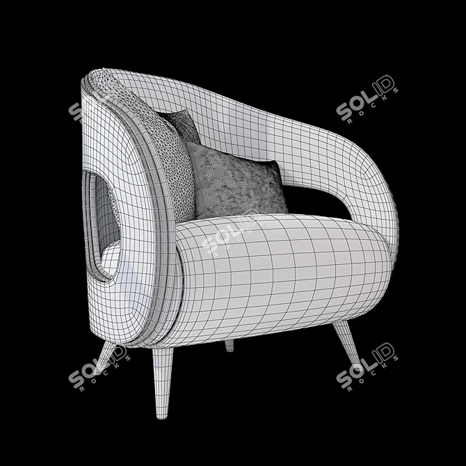 Cozy Comfort Single Sofa 3D model image 3