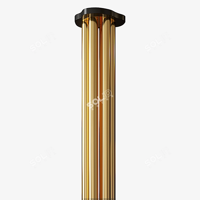 Elegant Flute Suspension Light 3D model image 3