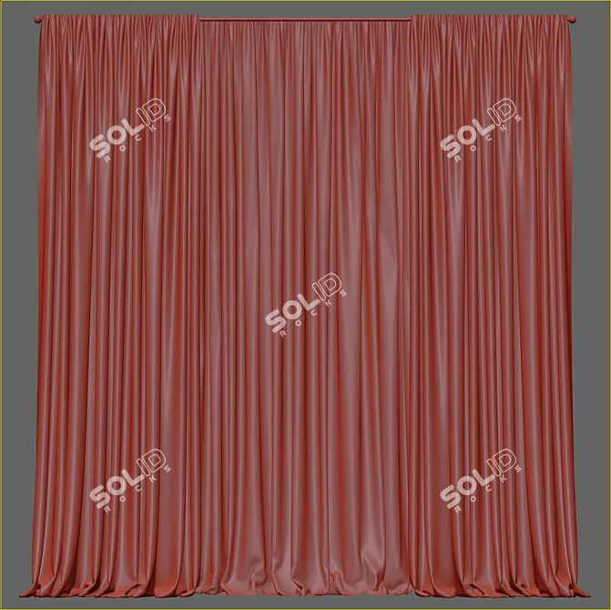 Modern Lightweight Curtain - 573 3D model image 5