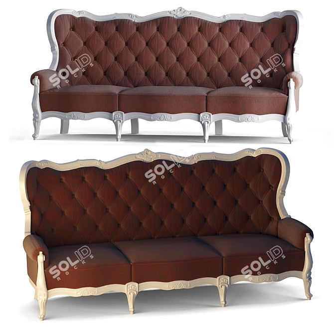 Elegant Classimo 3D Sofa 3D model image 2