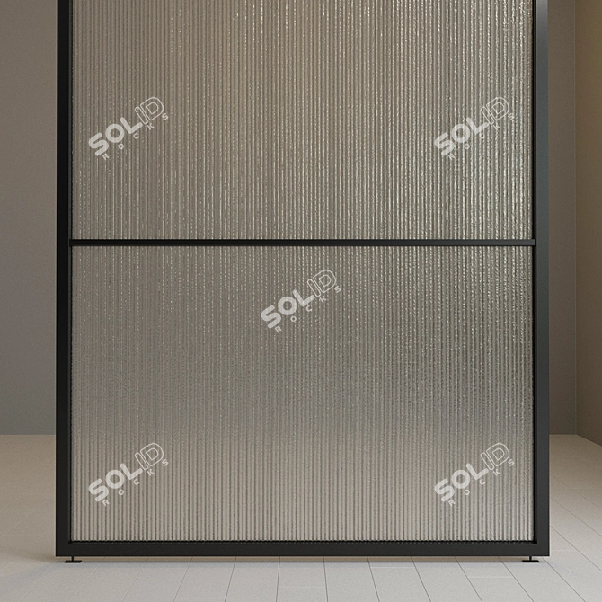 Sleek Glass Divider with Adjustable Design 3D model image 3