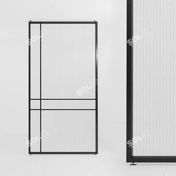 Flexible Glass Partition: Customizable and Versatile 3D model image 1