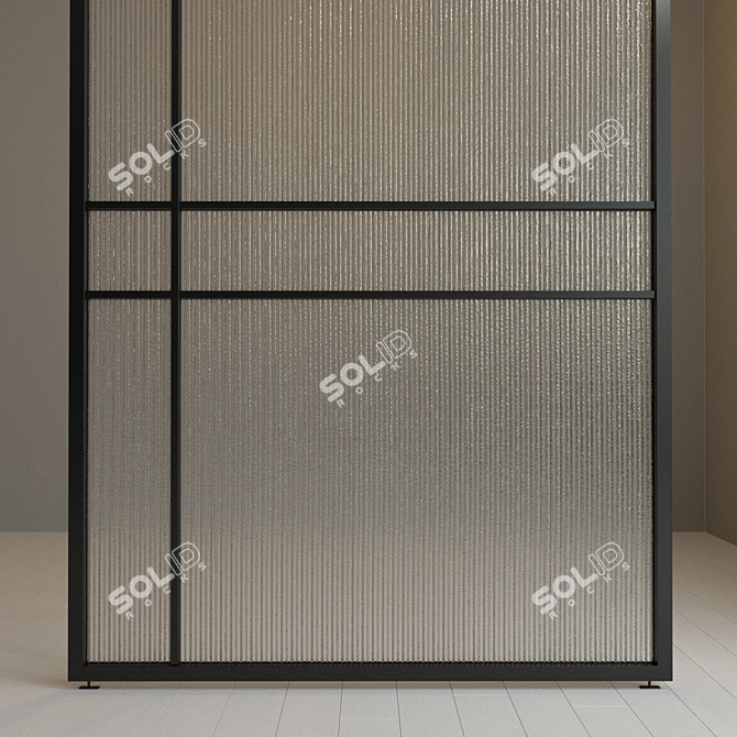 Flexible Glass Partition: Customizable and Versatile 3D model image 3