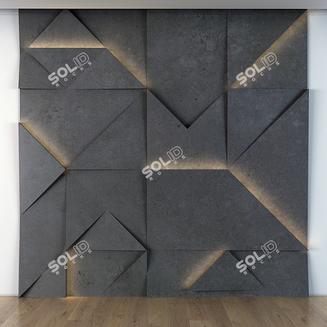 Stylish Wall Panel 18 - Enhance Your Space 3D model image 1