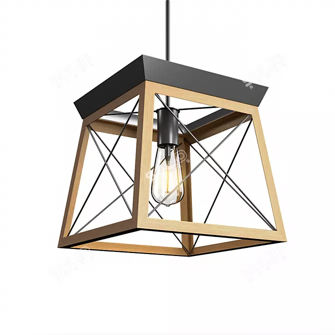 Geometric Lantern Pendant 3D model image 1