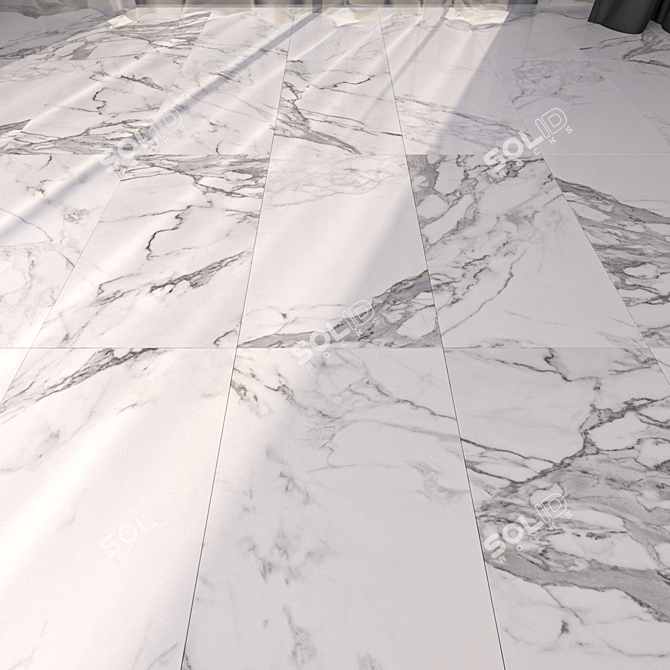 Eternal White Marble Flooring 3D model image 1