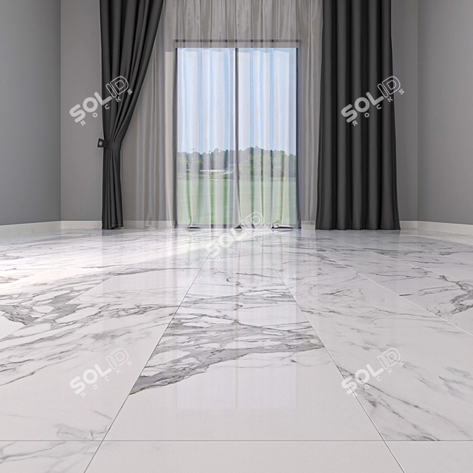 Eternal White Marble Flooring 3D model image 2