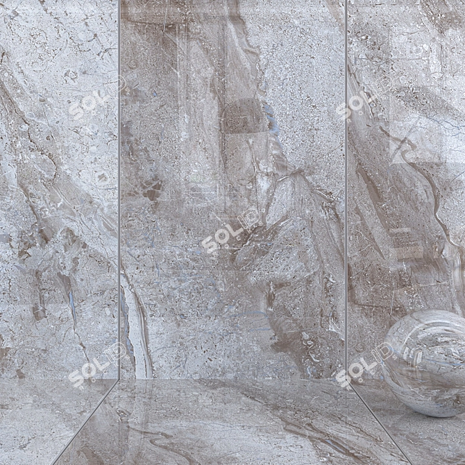 Elena Anthracite Wall Tiles: Multi-Texture, High-Quality Design 3D model image 1