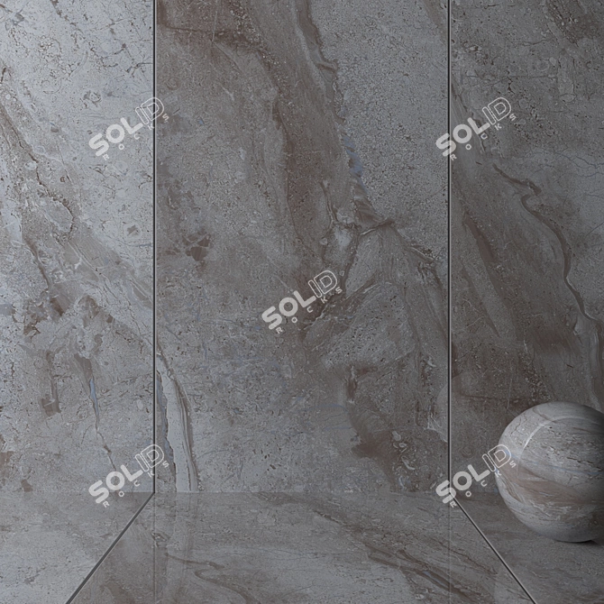 Elena Anthracite Wall Tiles: Multi-Texture, High-Quality Design 3D model image 2