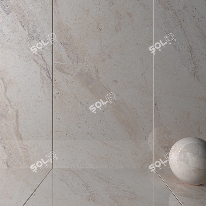 Elena Cream Wall Tiles: Multi-Texture, High Definition 3D Max Render 3D model image 2