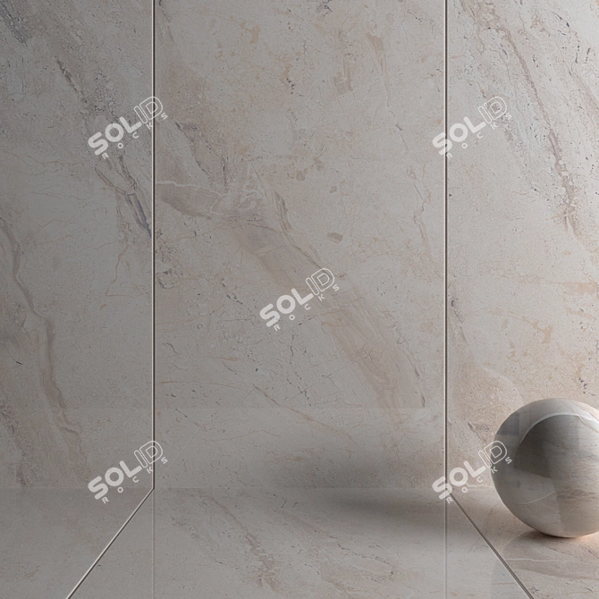 Elena Cream Wall Tiles: Multi-Texture, High Definition 3D Max Render 3D model image 3