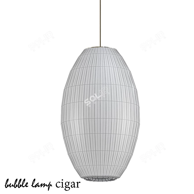 Elegant Nelson Bubble Lamp 3D model image 2